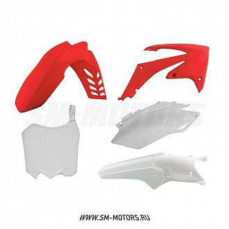 Комплект пластика R-TECH HONDA CRF250R 11-13 CRF450R 11-12 красный/белый (R-KITCRF-OEM-516)