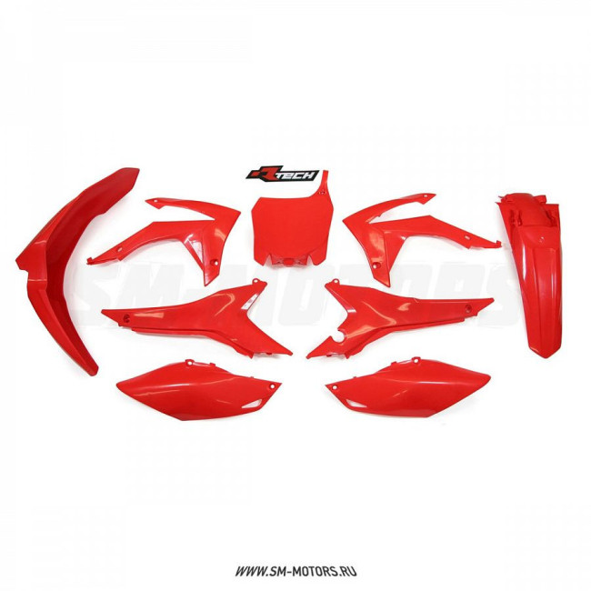 Комплект пластика R-TECH HONDA CRF250R 14-17 CRF450R 13-16 красный (R-KITCRF-RS0-517)