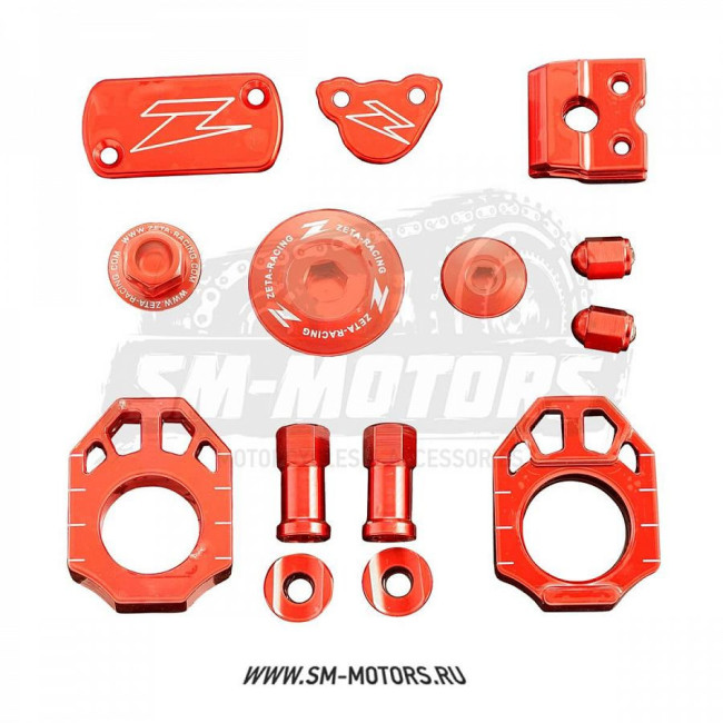 Комплект крышек на мотоцикл ZETA HONDA CRF250R/RX 18-21 красный (ZE51-3002)