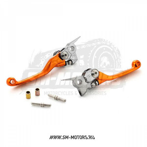 Комплект рычагов тормоза/сцепления ZETA KTM SX65/85 14-18 оранжевый (ZE44-4157)